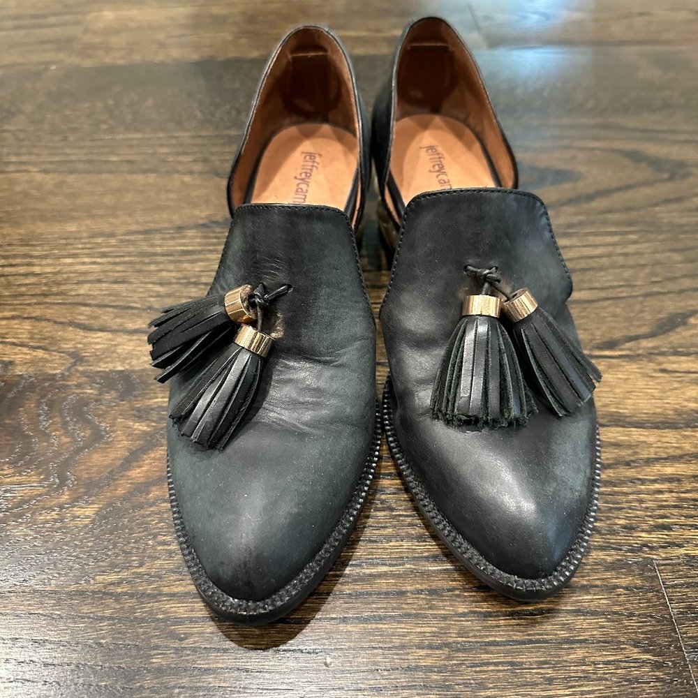Jeffrey Campbell Black Civil Pearl Heel Loafer - Picture 2 of 4